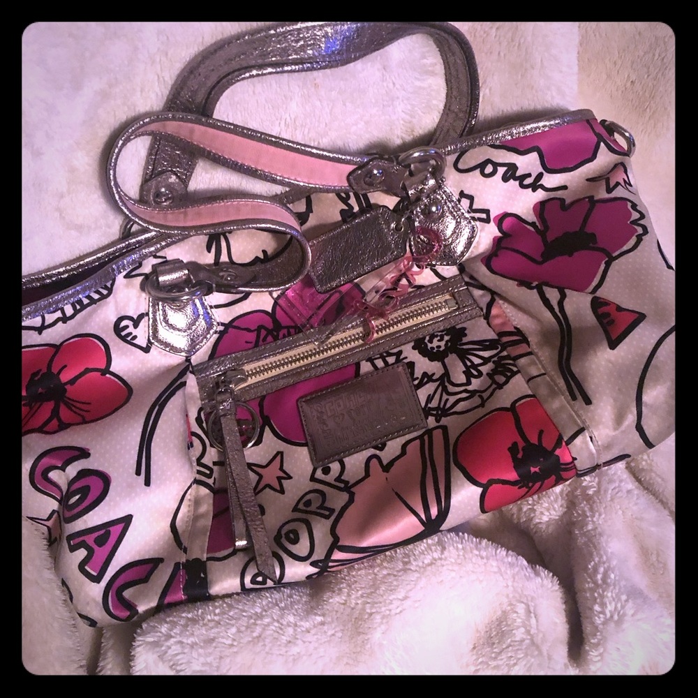 Coach Poppy Series Floral Purse